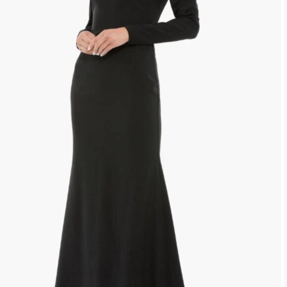 IEENA FOR MAC DUGGAL Black Raglan Long Sleeve High Neck Gown• MSRP $398• 4 - Picture 2 of 4
